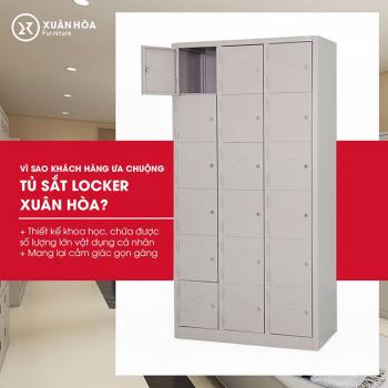 Tủ sắt nhiều ngăn phổ biến hiện nay - tủ locker xuân hòa