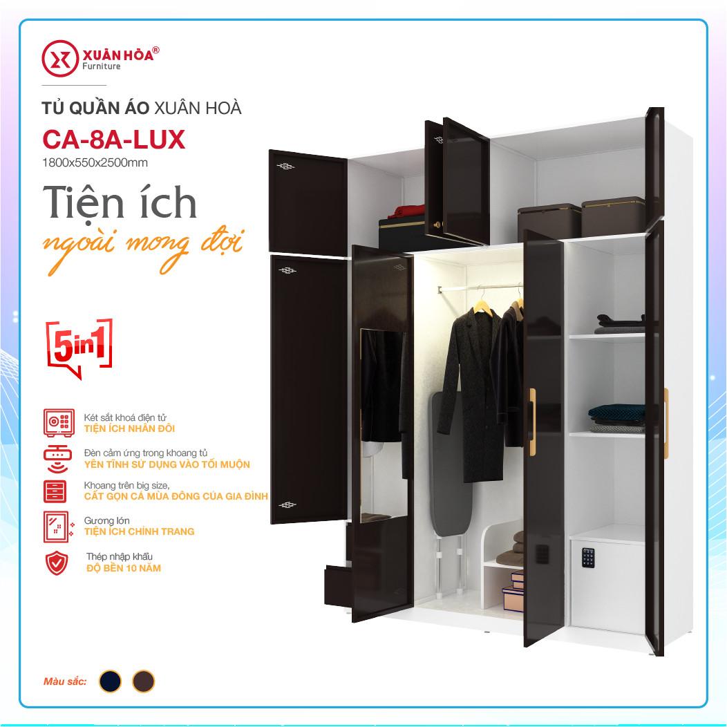 Tủ quần áo Xuân Hòa CA-8A-LUX | Tủ sắt xuân hòa