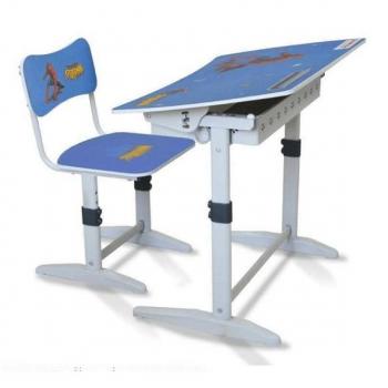 Bộ bàn ghế học sinh tiểu học BHS-14-07 màu xanh