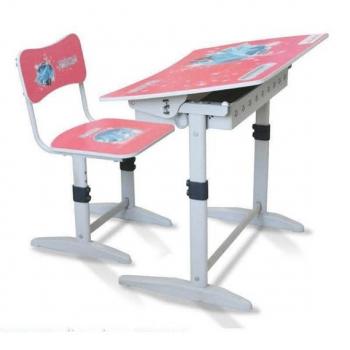 Bộ bàn ghế học sinh tiểu học BHS-14-07 màu hồng