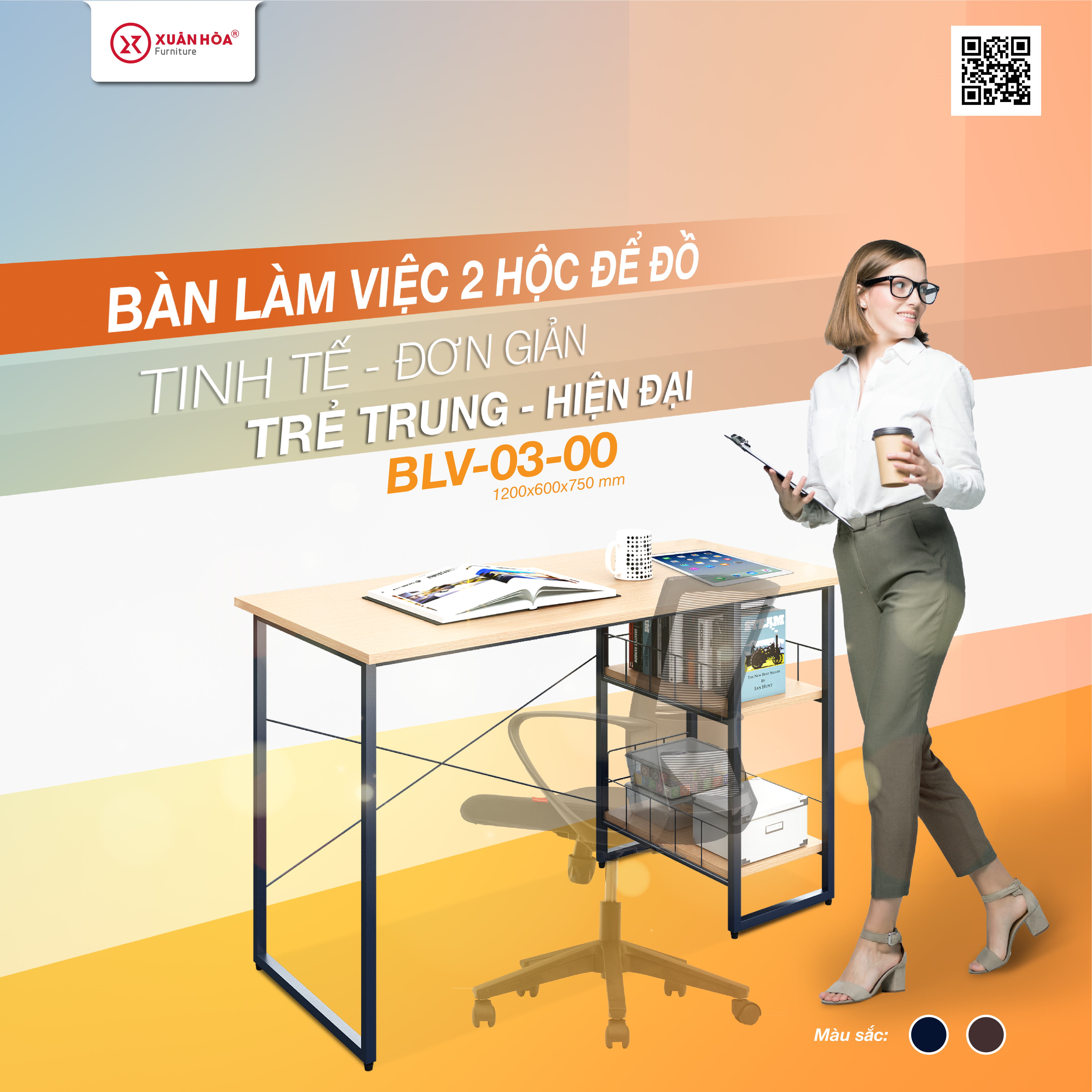 Bàn làm việc Xuân Hòa BLV-03-00