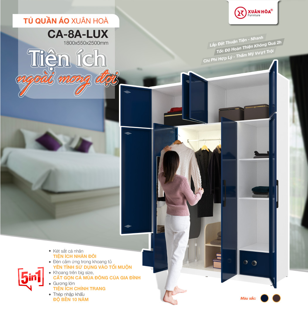 Tủ quần áo Xuân Hòa CA-8A-LUX
