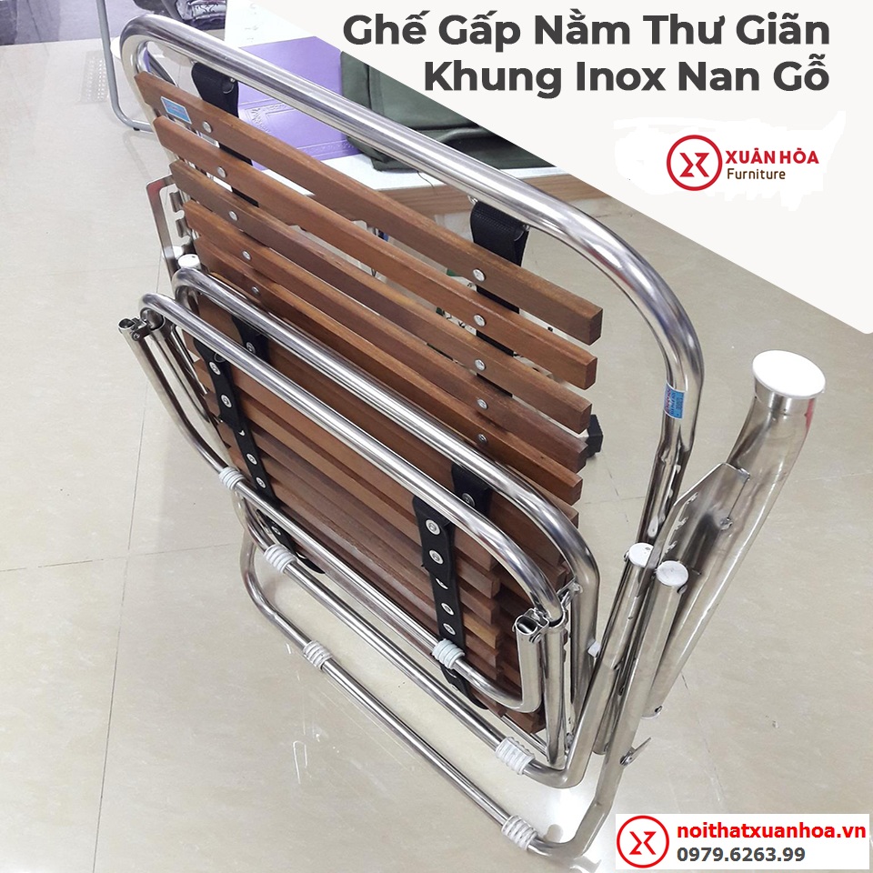 Ghế gấp gỗ thư giãn GNI-07-00