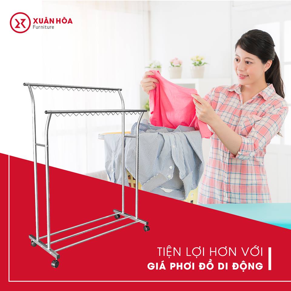 Giá phơi quần áo inox ZA-09-01