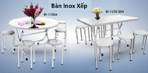 Bàn ăn inox tròn BI-1150A