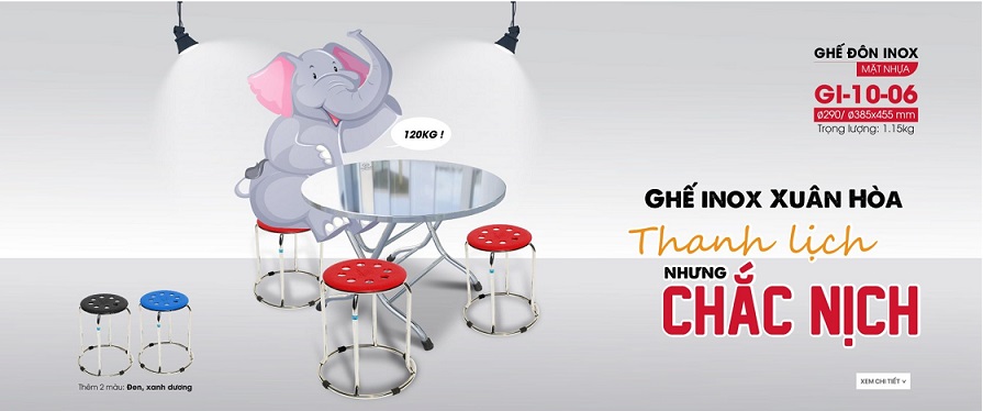 Ghế đôn inox Xuân hòa Gi-10-06